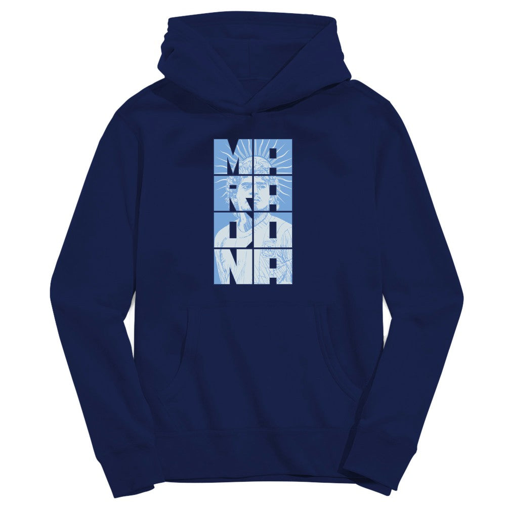 Diego Maradona Argentina National Team Vive La Fete Youth Portrait Pullover Hoodie - Navy outlet