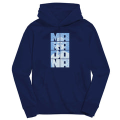 Diego Maradona Argentina National Team Vive La Fete Youth Portrait Pullover Hoodie - Navy outlet