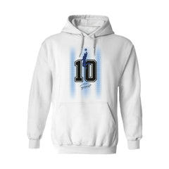 Diego Maradona Argentina National Team Vive La Fete Women's Number & Signature Pullover Hoodie - White discount