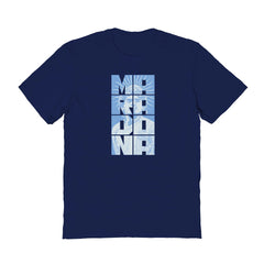 Diego Maradona Argentina National Team Vive La Fete Women's Portrait T-Shirt - Navy on sale