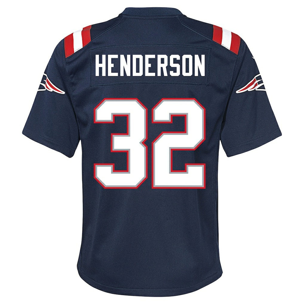 TreVeyon Henderson New England Patriots Youth Team Game Jersey - Navy online