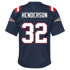 TreVeyon Henderson New England Patriots Youth Team Game Jersey - Navy online
