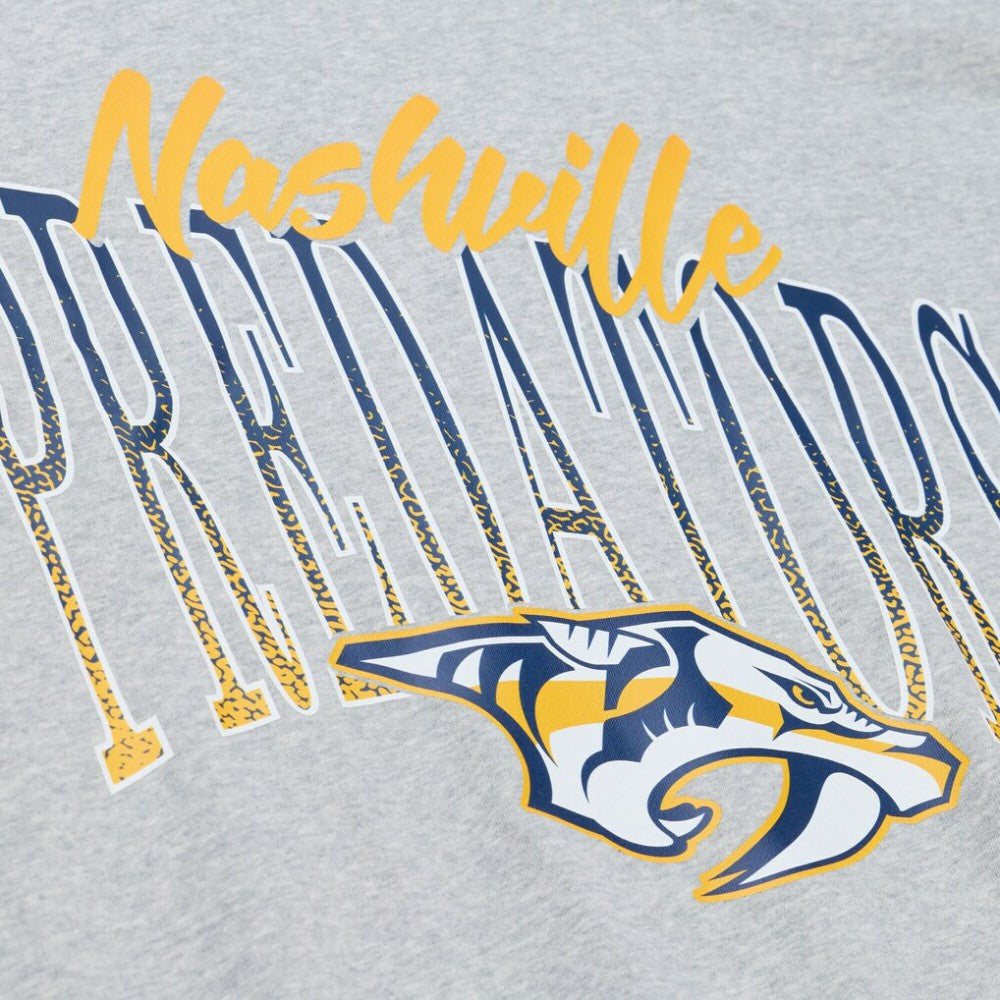 Nashville Predators Mitchell & Ness Women's Hockey Night Sweatshirt - Heather Gray Sweatshirts