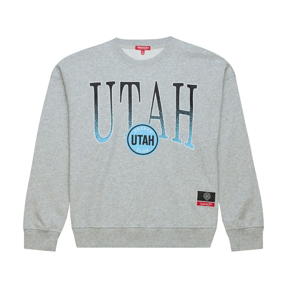 Utah Mammoth Mitchell & Ness Women's Hockey Night Sweatshirt - Heather Gray Sweatshirts