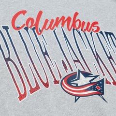 Columbus Blue Jackets Mitchell & Ness Women's Hockey Night Sweatshirt - Heather Gray Sweatshirts