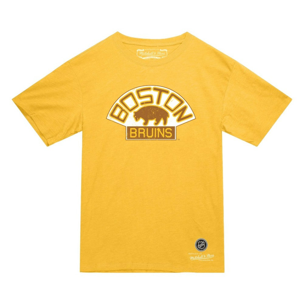 Boston Bruins Mitchell & Ness Heritage T-Shirt - Gold T-shirts