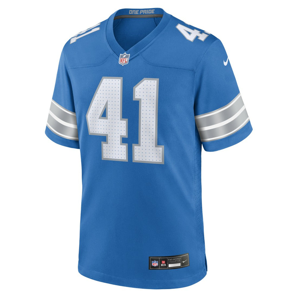 Gunnar Oakes Detroit Lions Team Game Jersey - Blue online