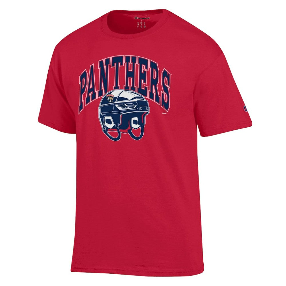Florida Panthers Champion Helmet T-Shirt - Red T-shirts