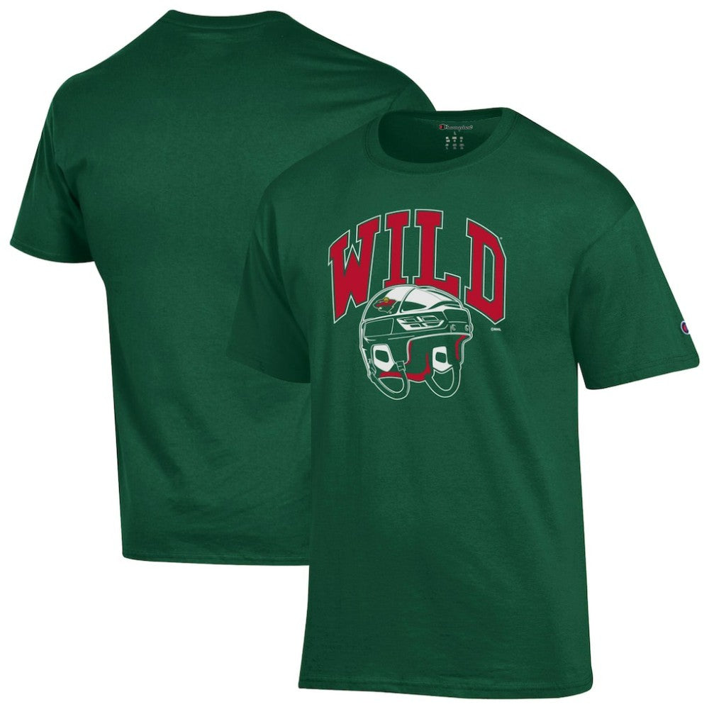 Minnesota Wild Champion Helmet T-Shirt - Green T-shirts