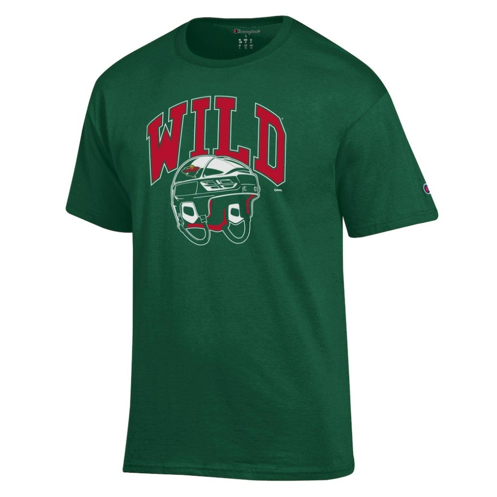 Minnesota Wild Champion Helmet T-Shirt - Green T-shirts