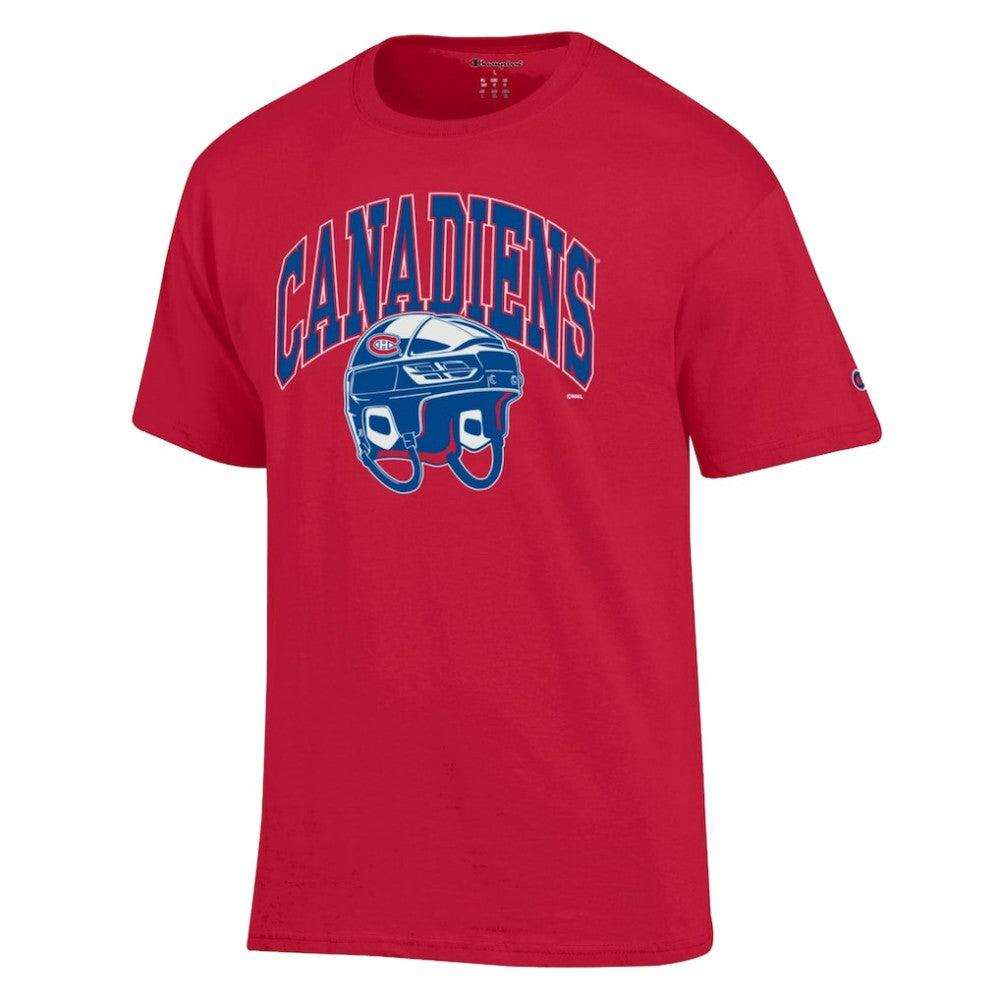 Montreal Canadiens Champion Helmet T-Shirt - Red T-shirts