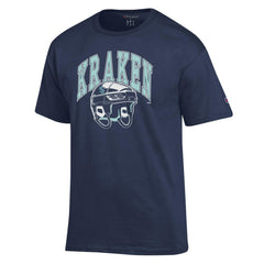 Seattle Kraken Champion Helmet T-Shirt - Navy T-shirts