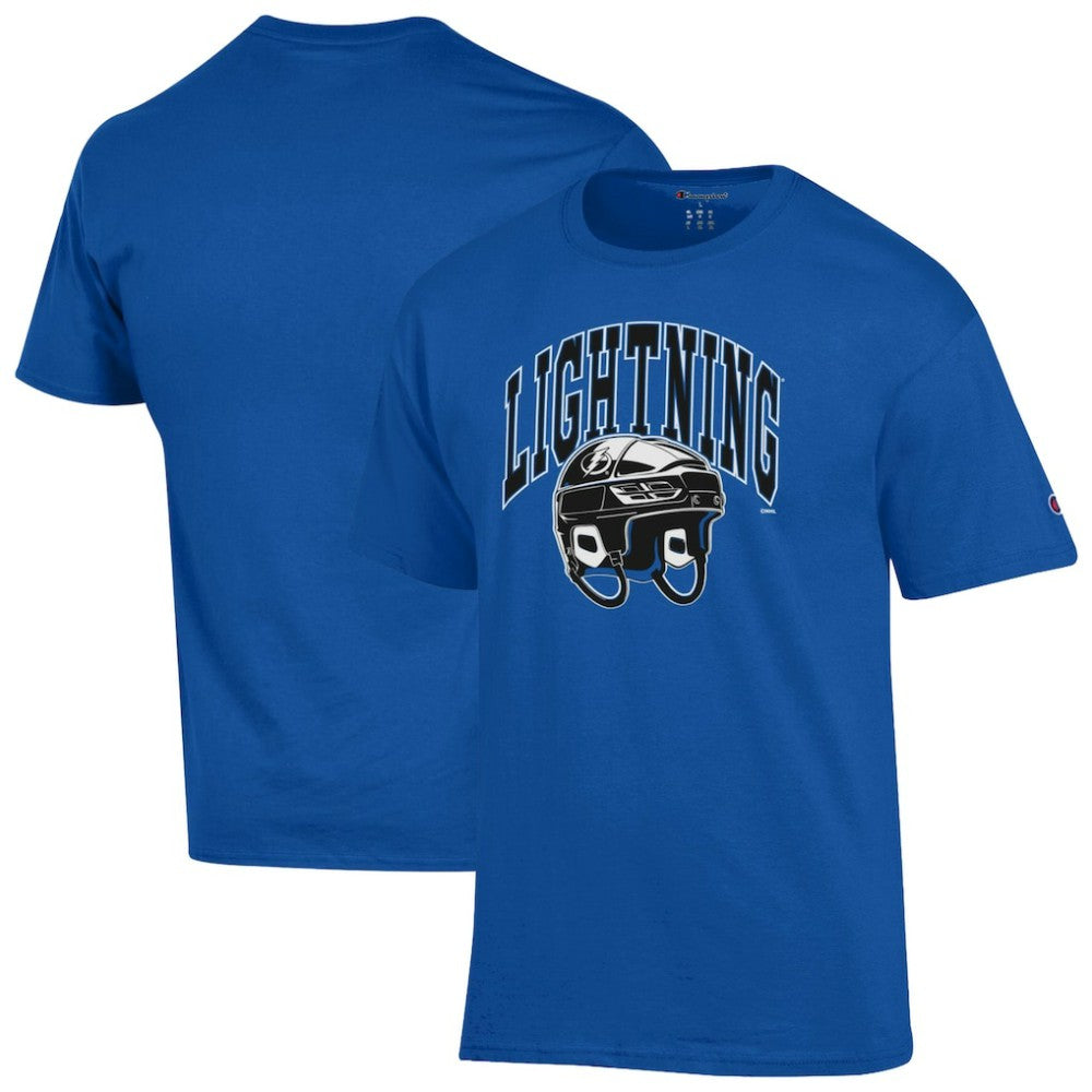 Tampa Bay Lightning Champion Helmet T-Shirt - Royal T-shirts