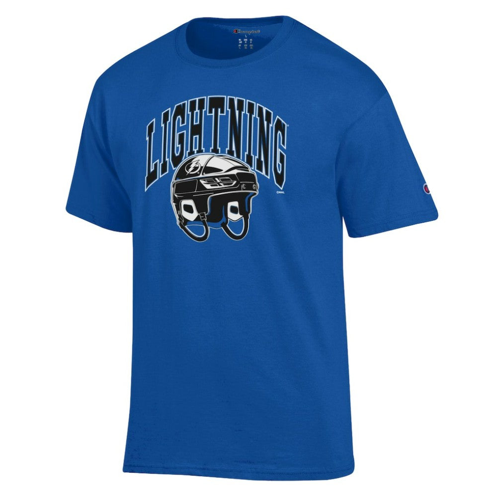 Tampa Bay Lightning Champion Helmet T-Shirt - Royal T-shirts