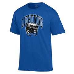 Tampa Bay Lightning Champion Helmet T-Shirt - Royal T-shirts