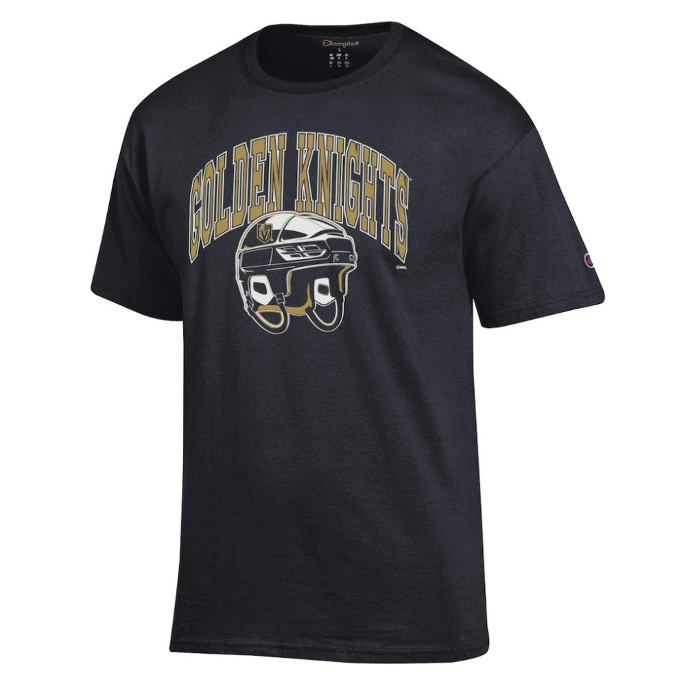 Vegas Golden Knights Champion Helmet T-Shirt - Black T-shirts