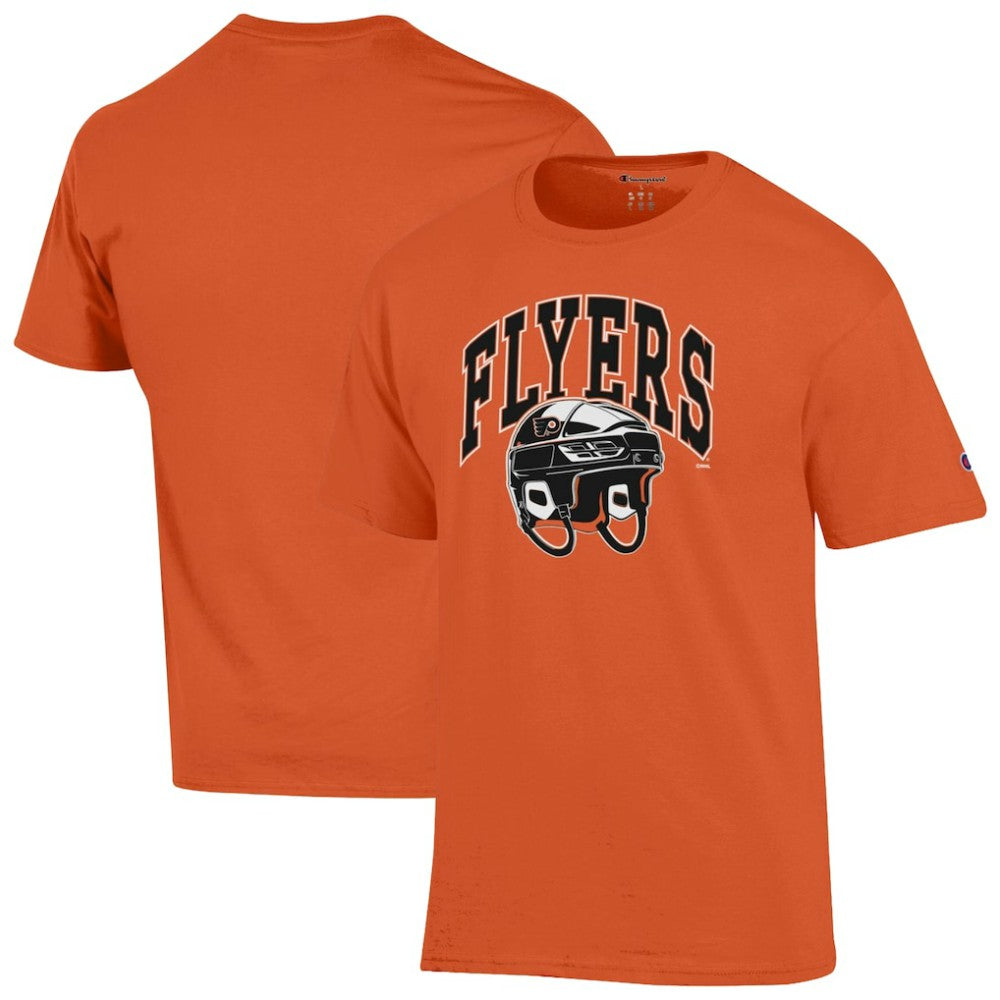 Philadelphia Flyers Champion Helmet T-Shirt - Orange T-shirts