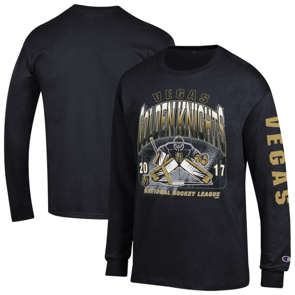 Vegas Golden Knights Champion Long Sleeve Jersey T-Shirt - Black T-shirts