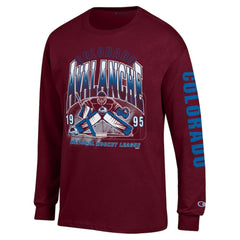 Colorado Avalanche Champion Long Sleeve Jersey T-Shirt - Burgundy T-shirts
