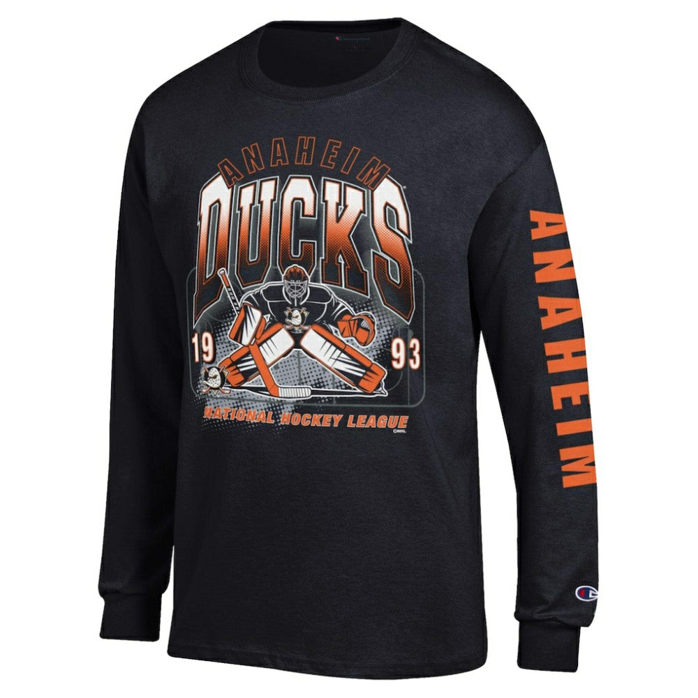 Anaheim Ducks Champion Long Sleeve Jersey T-Shirt - Black T-shirts