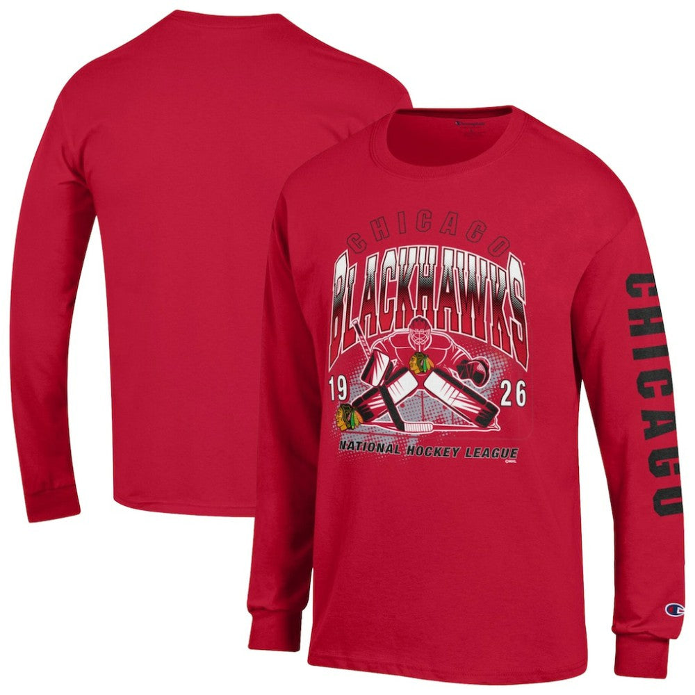 Chicago Blackhawks Champion Long Sleeve Jersey T-Shirt - Red T-shirts