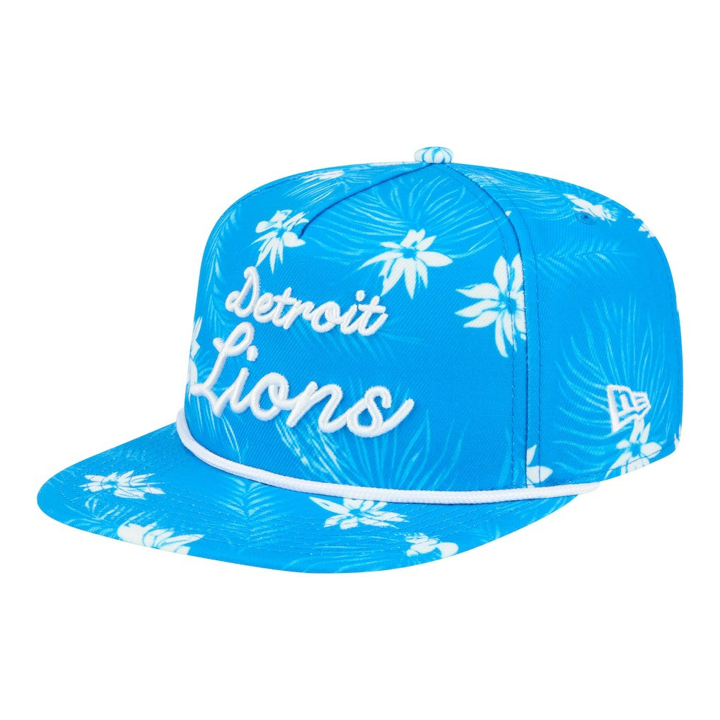 Detroit Lions New Era Palm Print A-Frame 9FIFTY Snapback Hat - Blue online