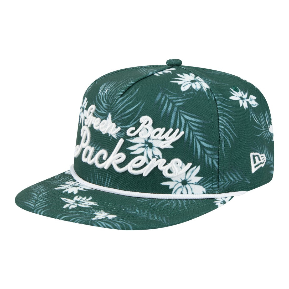Green Bay Packers New Era Palm Print A-Frame 9FIFTY Snapback Hat - Green outlet
