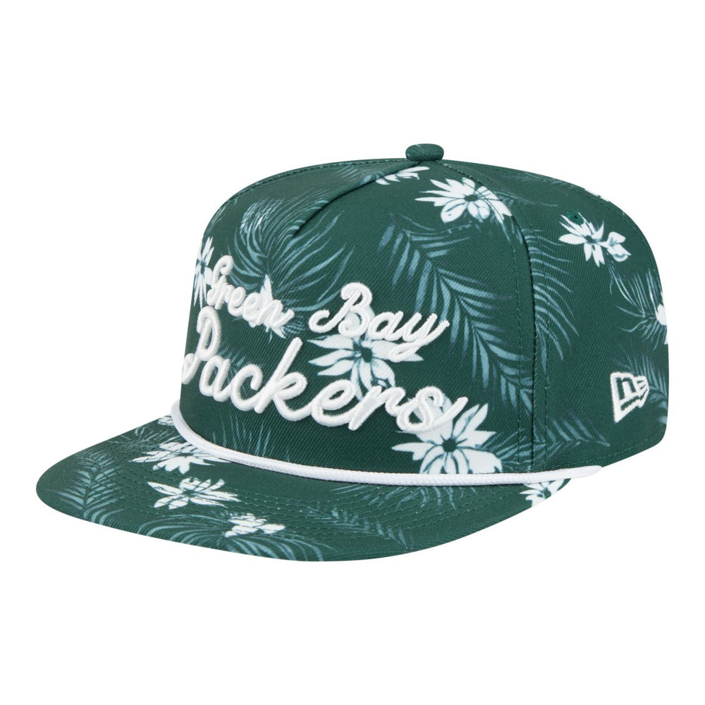 Green Bay Packers New Era Palm Print A-Frame 9FIFTY Snapback Hat - Green outlet