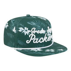 Green Bay Packers New Era Palm Print A-Frame 9FIFTY Snapback Hat - Green outlet