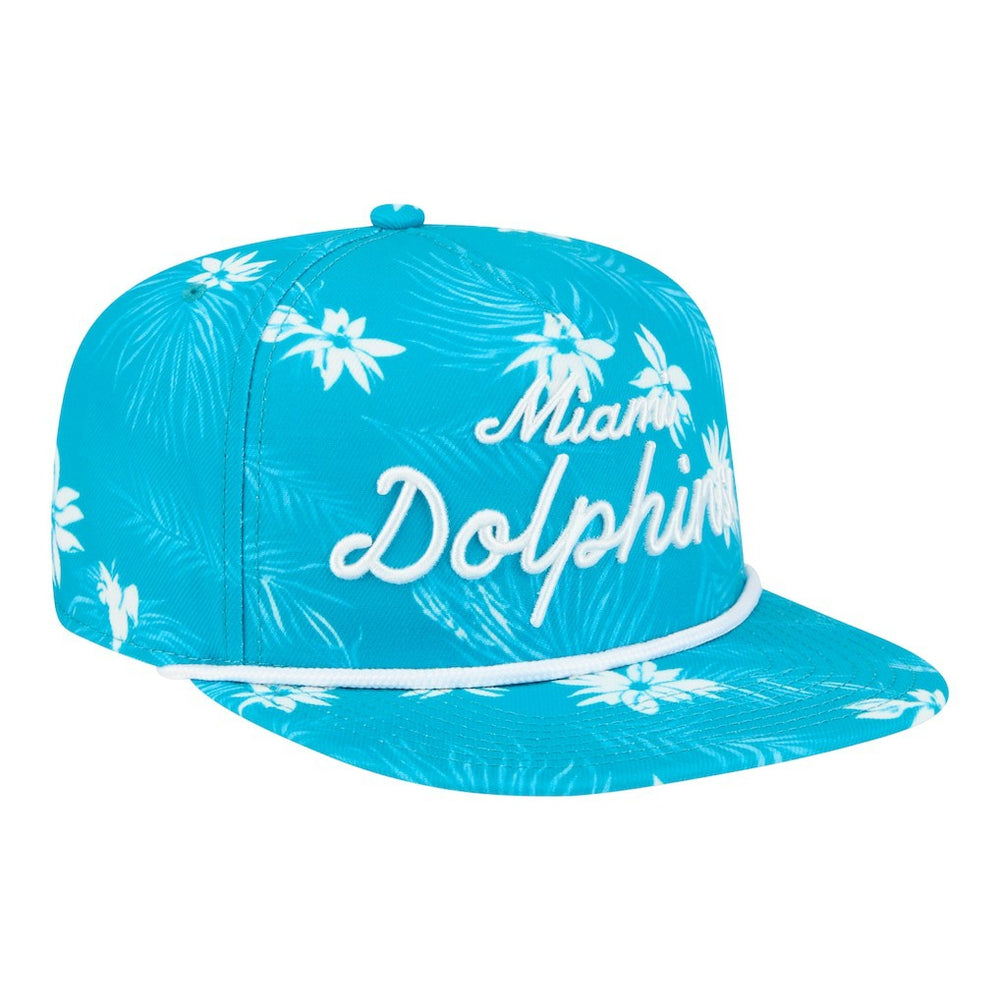 Miami Dolphins New Era Palm Print A-Frame 9FIFTY Snapback Hat - Aqua outlet