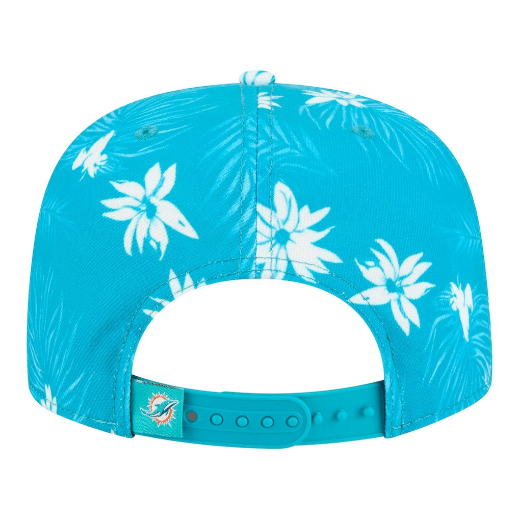 Miami Dolphins New Era Palm Print A-Frame 9FIFTY Snapback Hat - Aqua outlet