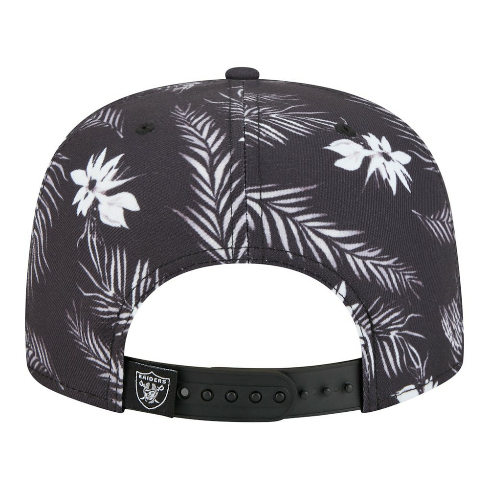 Las Vegas Raiders New Era Palm Print A-Frame 9FIFTY Snapback Hat - Black on sale