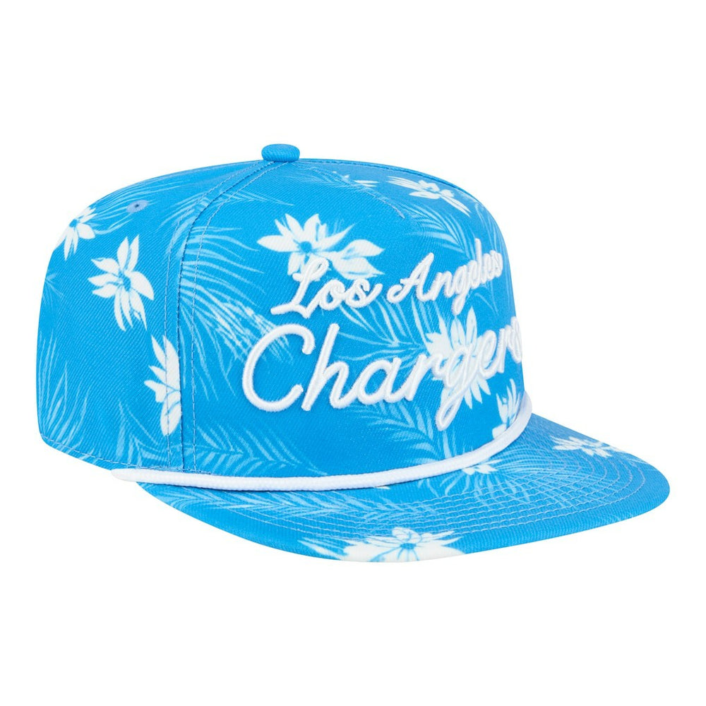 Los Angeles Chargers New Era Palm Print A-Frame 9FIFTY Snapback Hat - Powder Blue sale