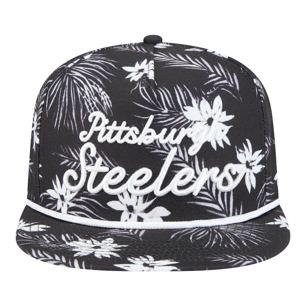 Pittsburgh Steelers New Era Palm Print A-Frame 9FIFTY Snapback Hat - Black sale