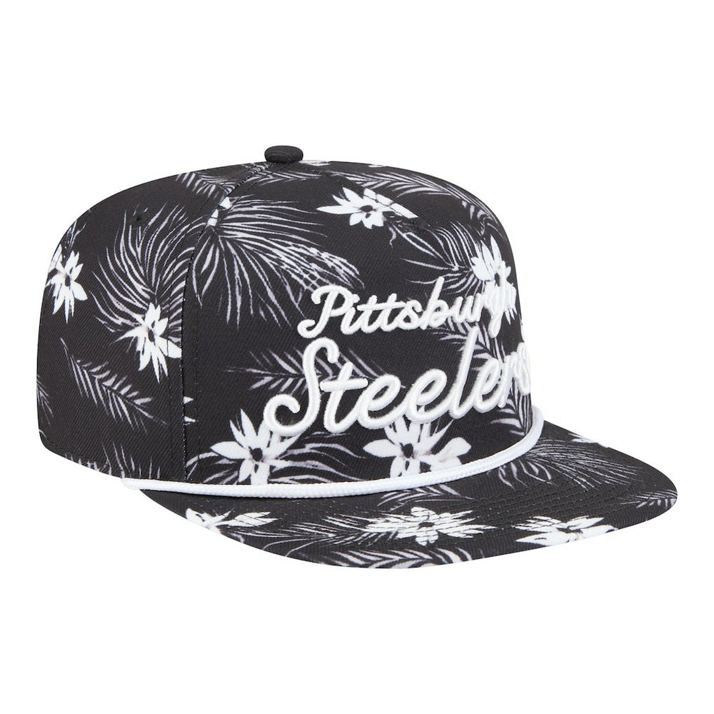 Pittsburgh Steelers New Era Palm Print A-Frame 9FIFTY Snapback Hat - Black sale