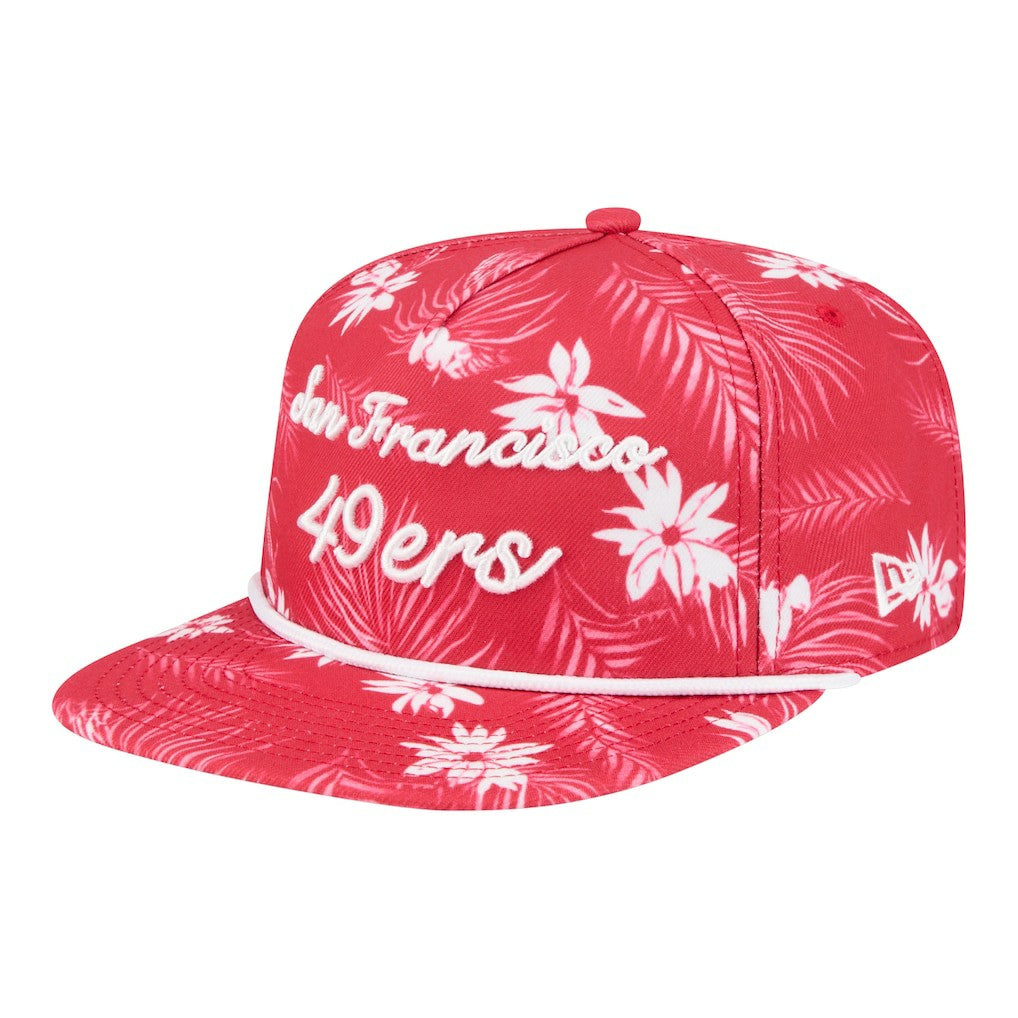 San Francisco 49ers New Era Palm Print A-Frame 9FIFTY Snapback Hat - Scarlet for sale
