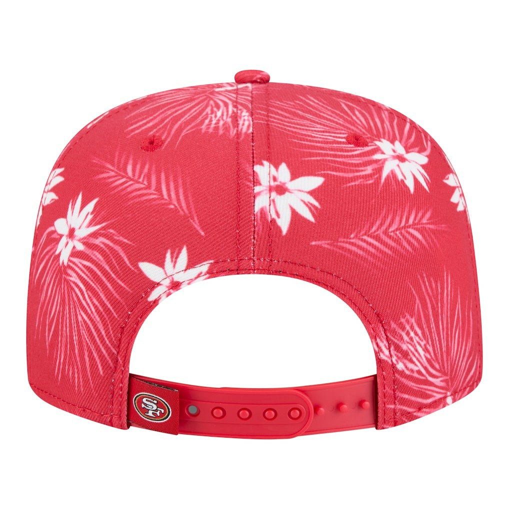 San Francisco 49ers New Era Palm Print A-Frame 9FIFTY Snapback Hat - Scarlet for sale