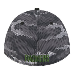 Green Bay Packers New Era Camo A-Frame 39THIRTY Flex Hat - Black for sale