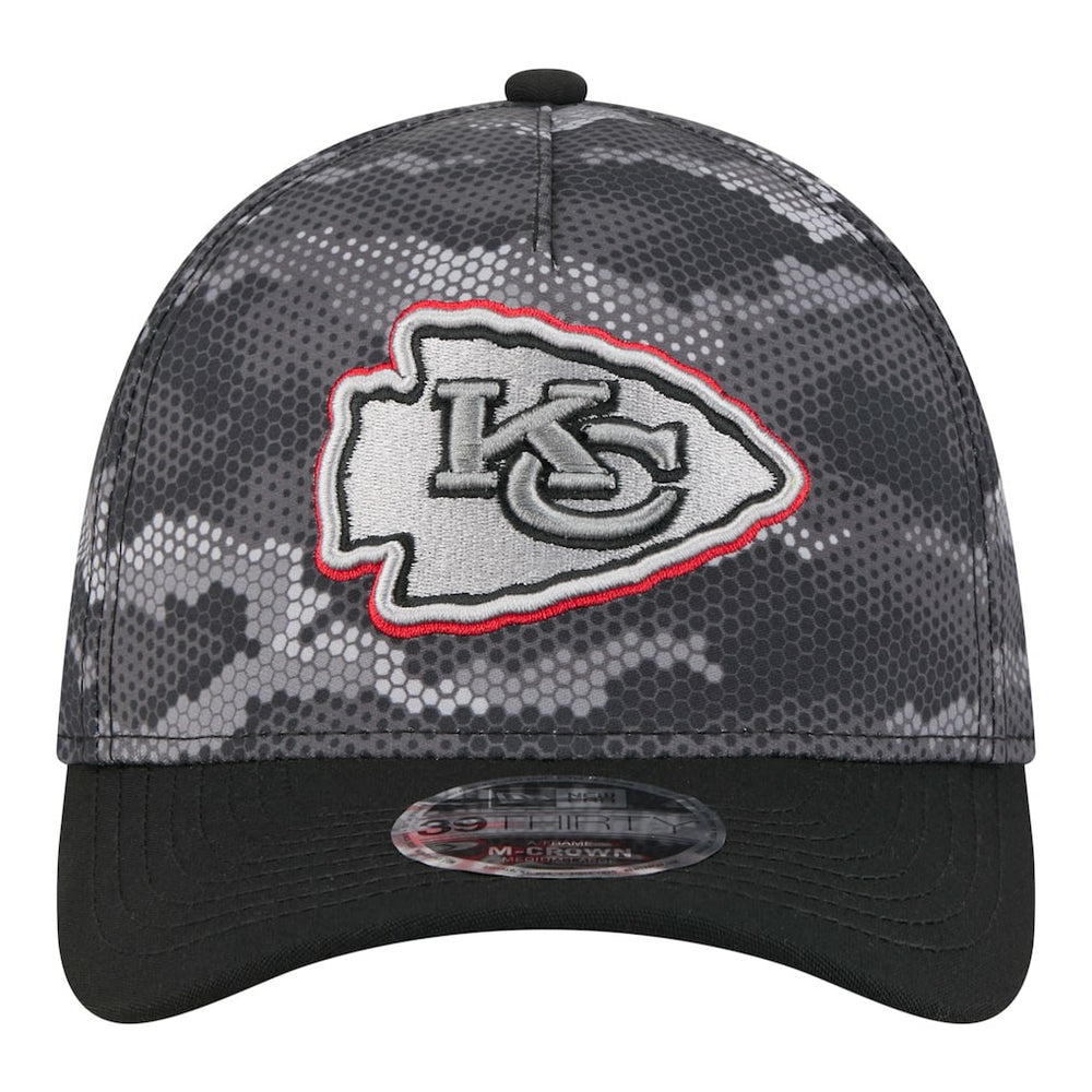 Kansas City Chiefs New Era Camo A-Frame 39THIRTY Flex Hat - Black outlet