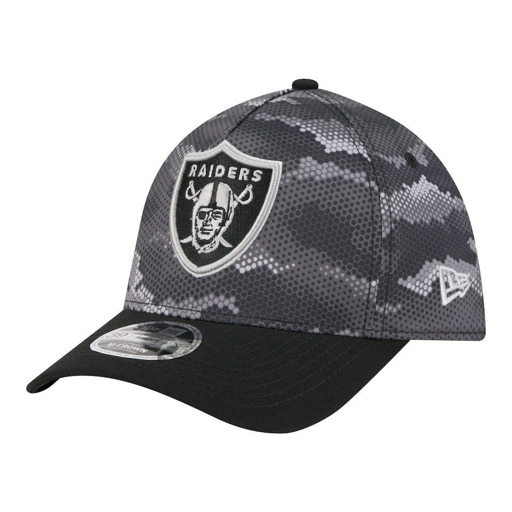 Las Vegas Raiders New Era Camo A-Frame 39THIRTY Flex Hat - Black sale