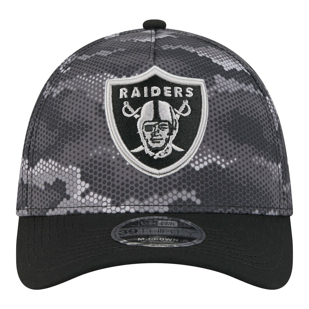 Las Vegas Raiders New Era Camo A-Frame 39THIRTY Flex Hat - Black sale