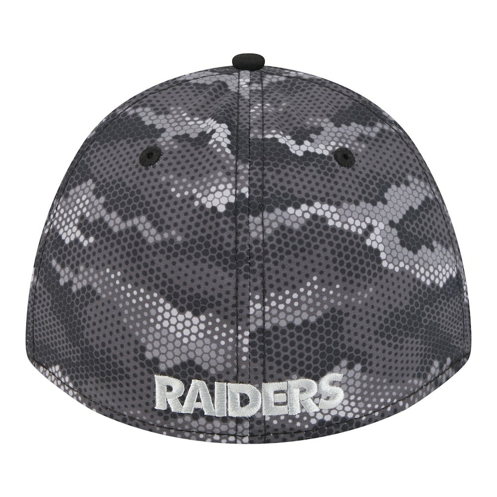 Las Vegas Raiders New Era Camo A-Frame 39THIRTY Flex Hat - Black sale