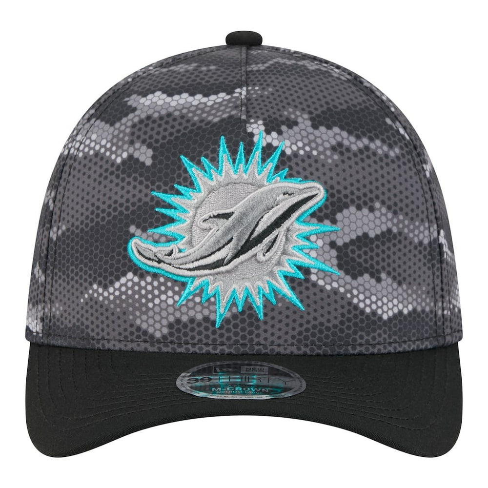 Miami Dolphins New Era Camo A-Frame 39THIRTY Flex Hat - Black outlet