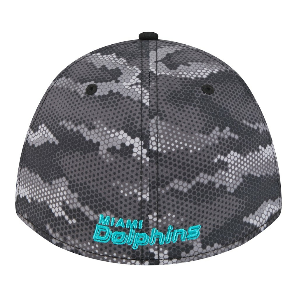 Miami Dolphins New Era Camo A-Frame 39THIRTY Flex Hat - Black outlet