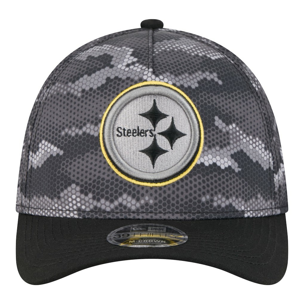 Pittsburgh Steelers New Era Camo A-Frame 39THIRTY Flex Hat - Black discount