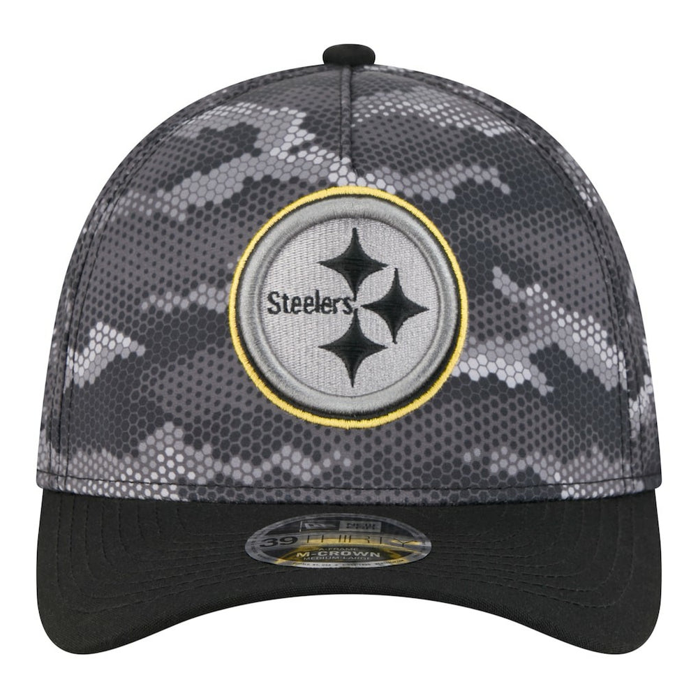Pittsburgh Steelers New Era Camo A-Frame 39THIRTY Flex Hat - Black discount