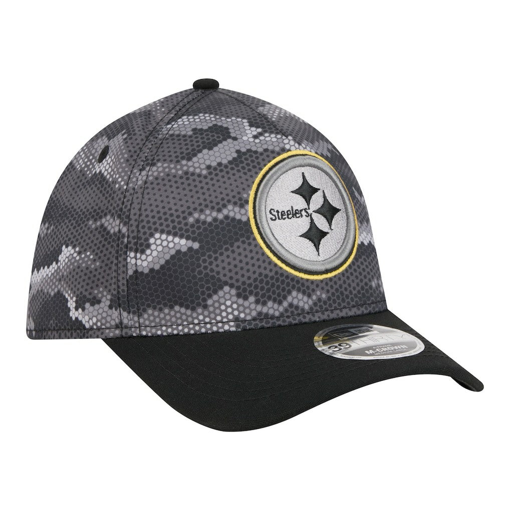 Pittsburgh Steelers New Era Camo A-Frame 39THIRTY Flex Hat - Black discount