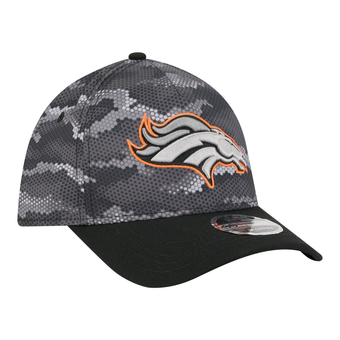 Denver Broncos New Era Camo A-Frame 39THIRTY Flex Hat - Black for sale