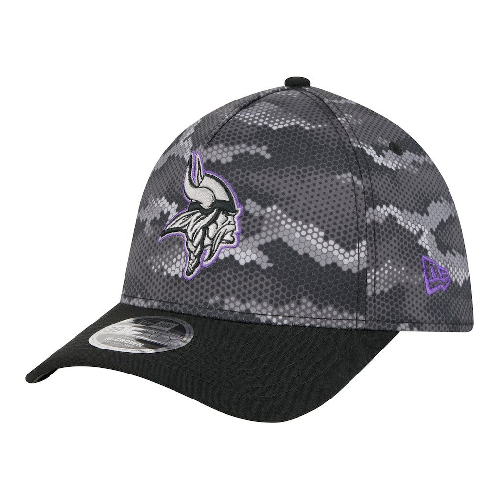 Minnesota Vikings New Era Camo A-Frame 39THIRTY Flex Hat - Black outlet