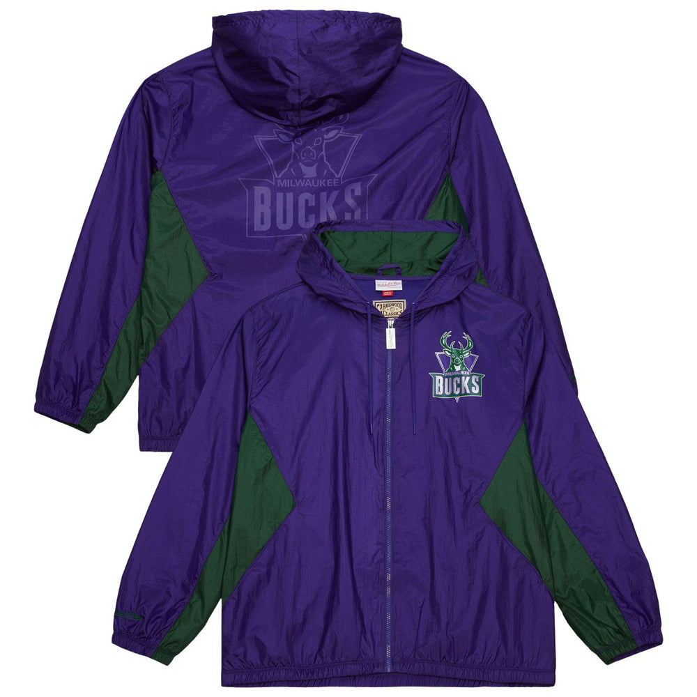 Milwaukee Bucks Playmaker Full-Zip Hooded Windbreaker Jacket - Purple discount
